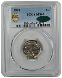 1914 Buffalo PCGS CAC MS 67 