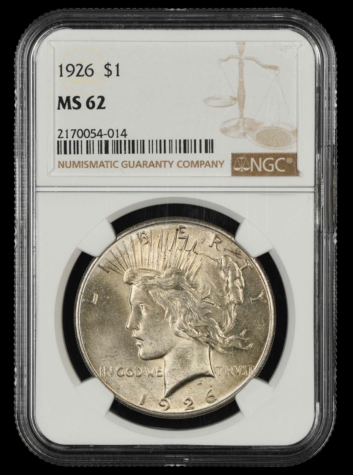 1926 $1 NGC MS 62