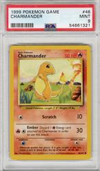 1999 Pokemon Game Charmander #46 PSA Mint 9 