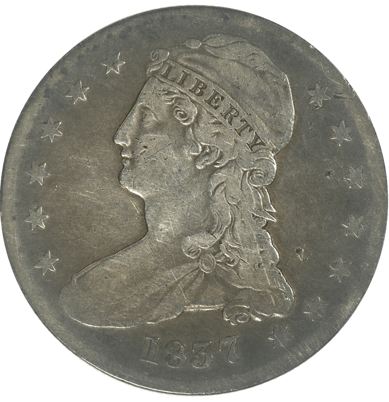 1837 Capped Bust Half Dollar 50C Circulated
