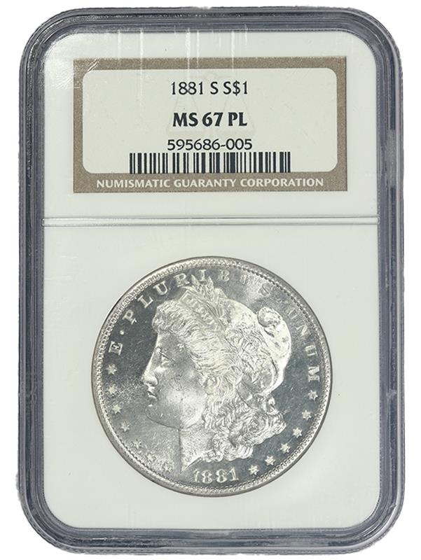 1881-S $1 Morgan Silver Dollar - NGC MS67 PL - Proof-Like!!!