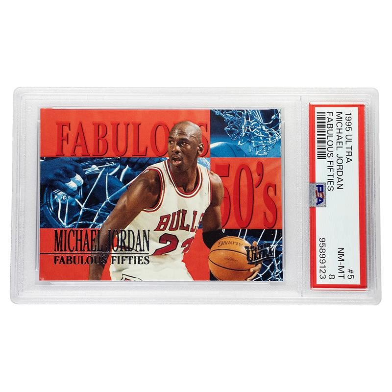 1995 Ultra Michael Jordan Fabulous Fifties #5 PSA NM-MT 8 Cert #95899123