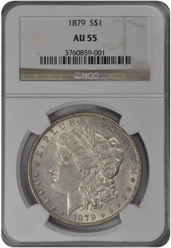1879  Morgan Dollar NGC AU-55