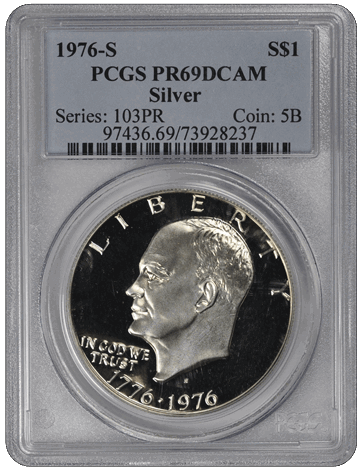 1976-S  Silver Eisenhower DCAM PCGS PR 69