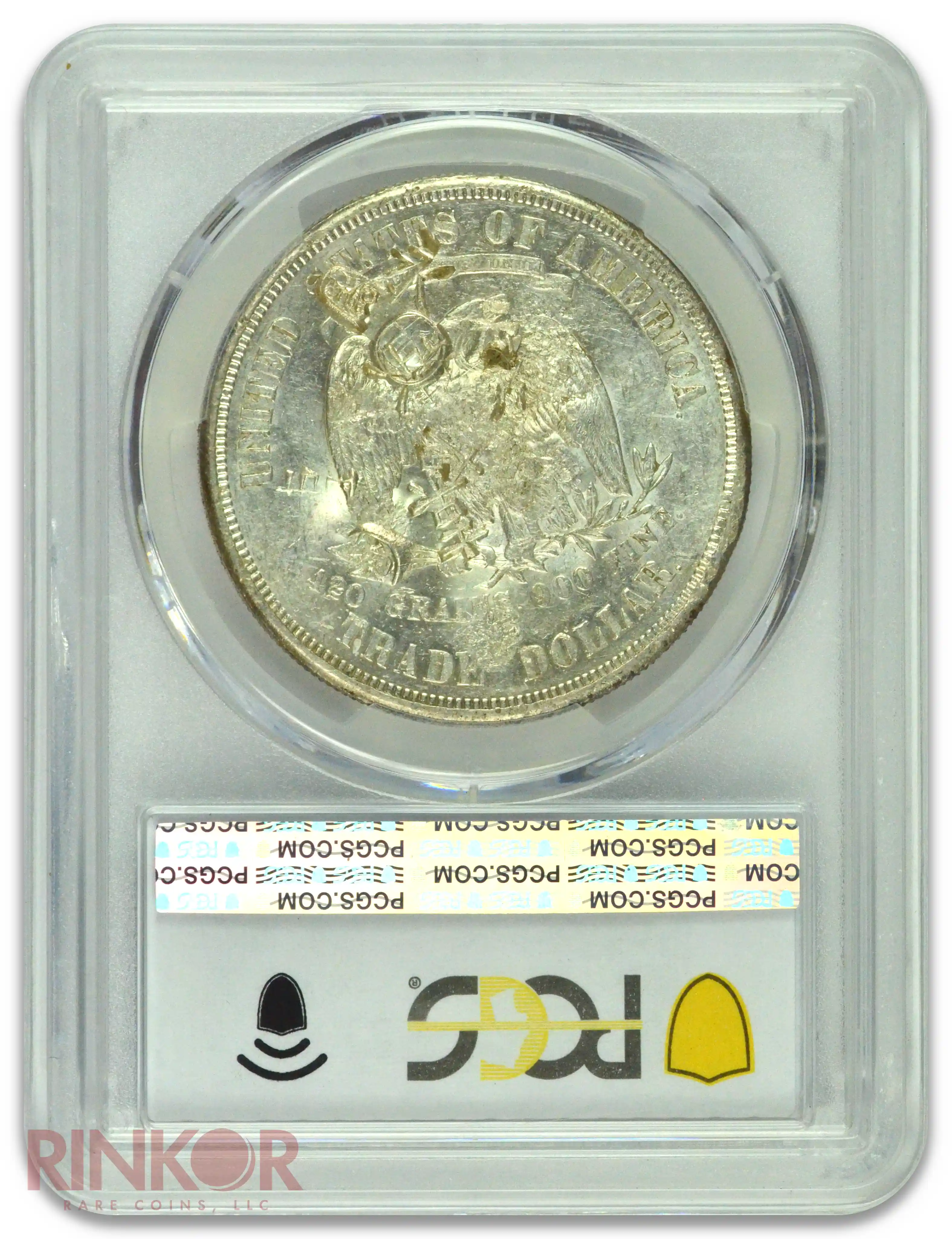 1874-S $1 Trade Dollar Chop Mark PCGS AU-58