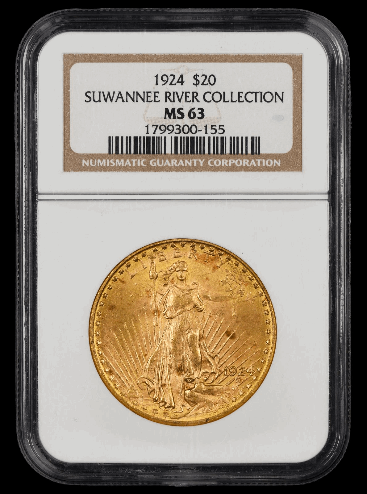 1924 $20 Gold Suwannee River Collection NGC MS 63