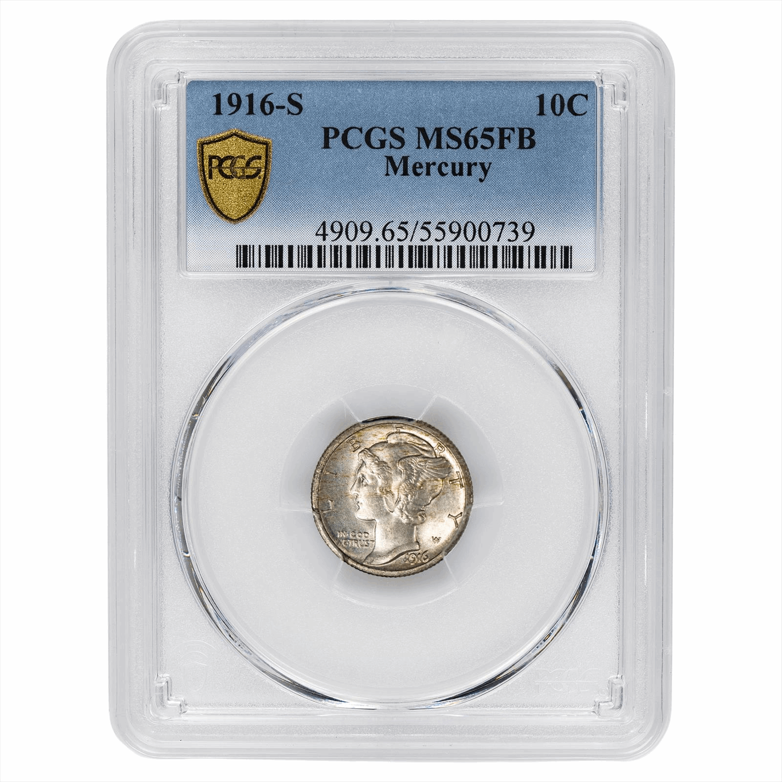 1916-S Mercury Dime 10C PCGS MS 65 FB