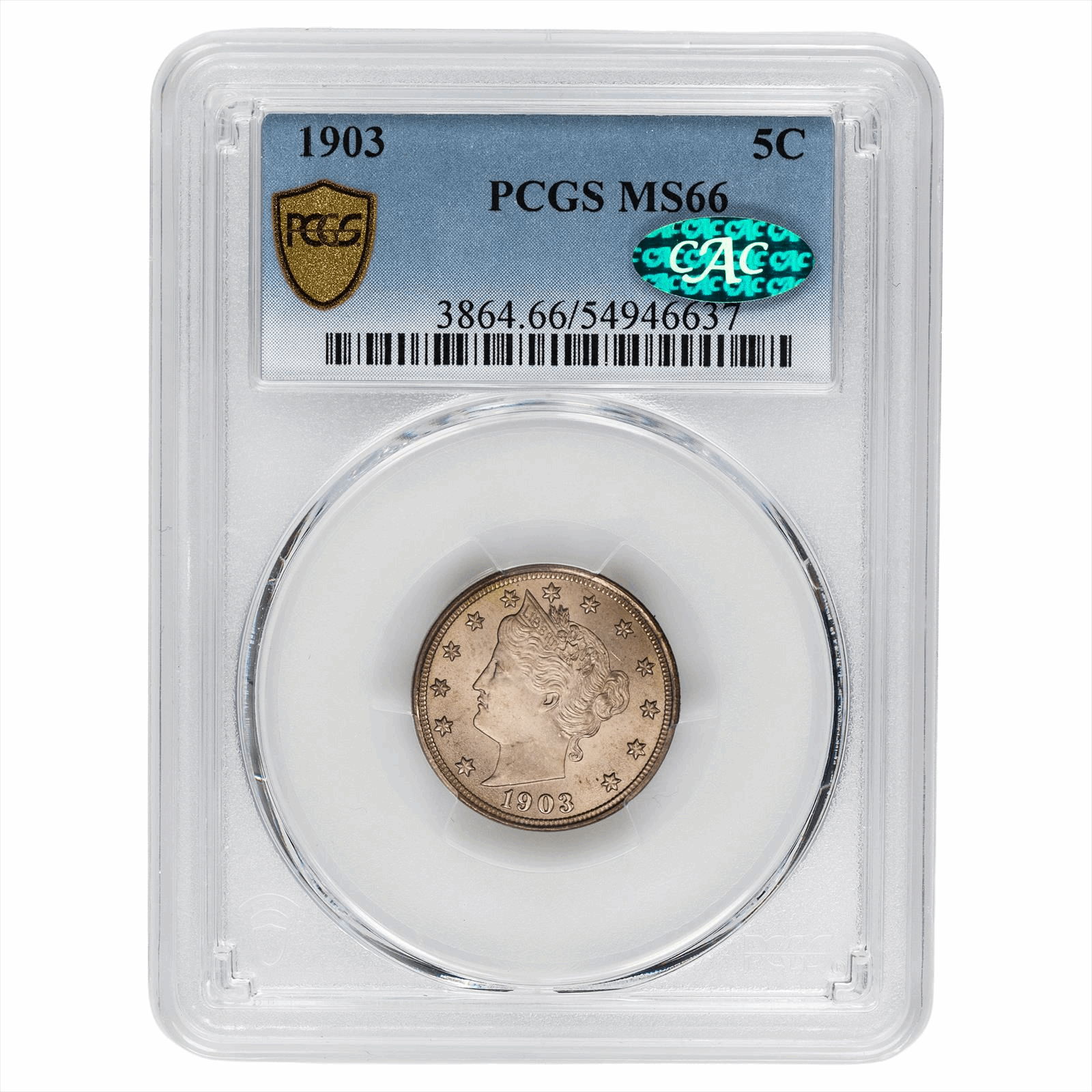 1903 Liberty V Nickel 5C PCGS MS 66 CAC