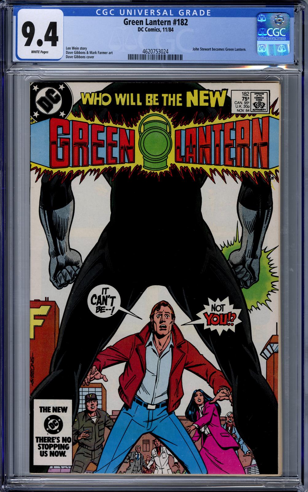 Green Lantern #182 CGC 9.4 (D.C., 1984) John Stewart Becomes Green Lantern 