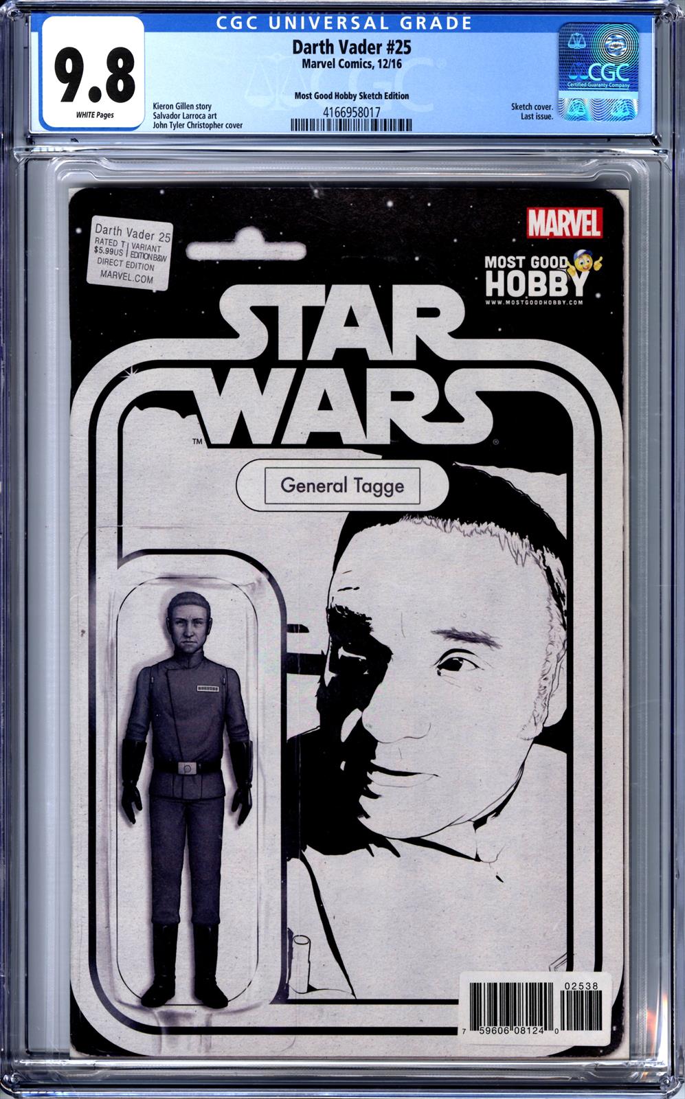 Darth Vader #25 CGC 9.8 Most Good Hobby Sketch Edition 