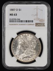 1887 O $1 NGC MS63 63