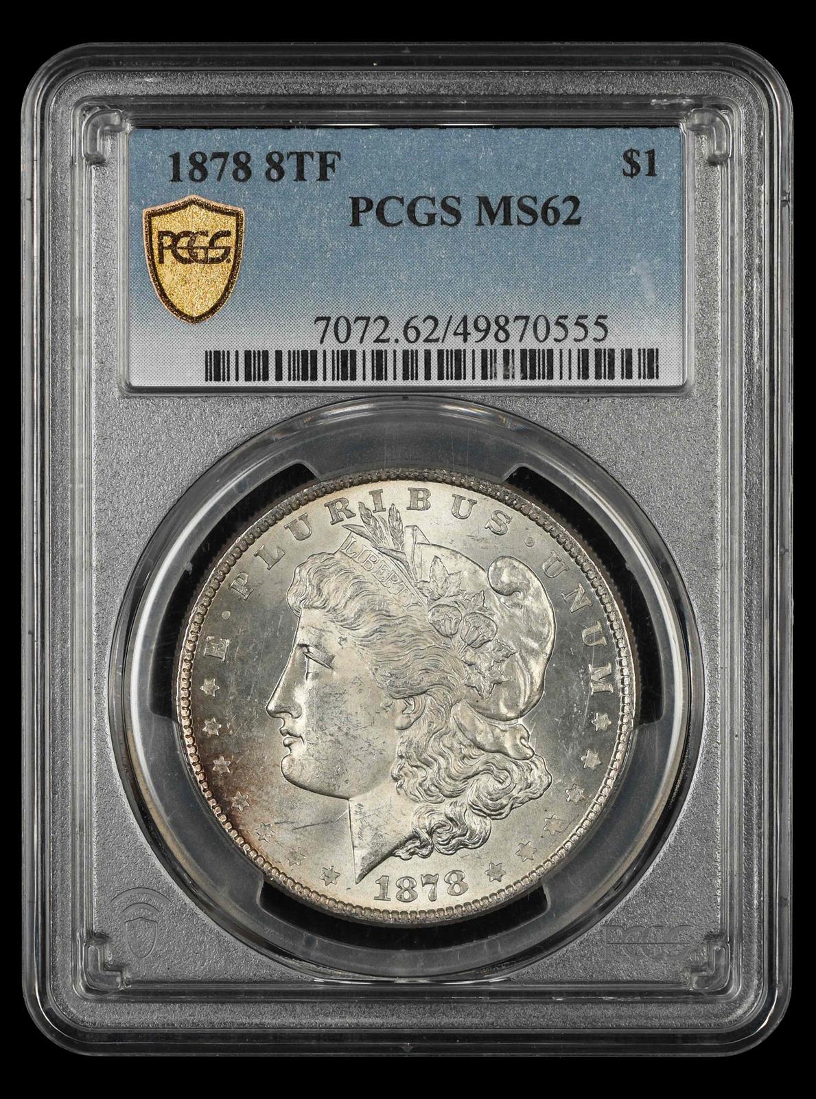 1878 8TF $1 PCGS MS 62