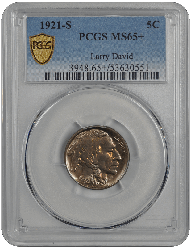 1921-S Buffalo PCGS  MS 65+