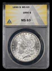 1890 $1 ANACS MS63