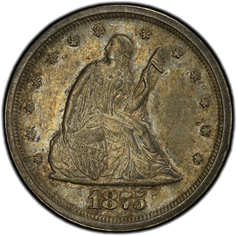 1875-S 20C PCGS MS 62