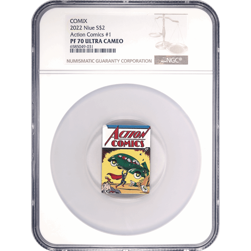 Nuie 2022 Silver Action Comics #1 $2 NGC PF 70 ULTRA CAMEO