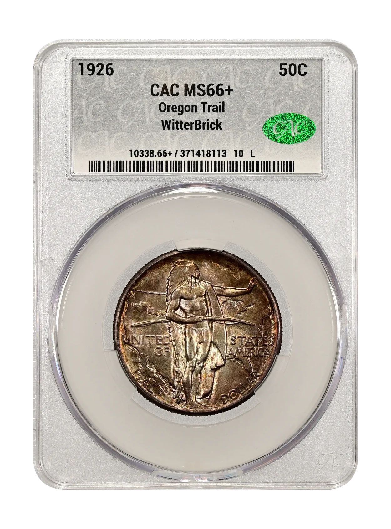 1926 Oregon 50c CACG MS 66+ WitterBrick