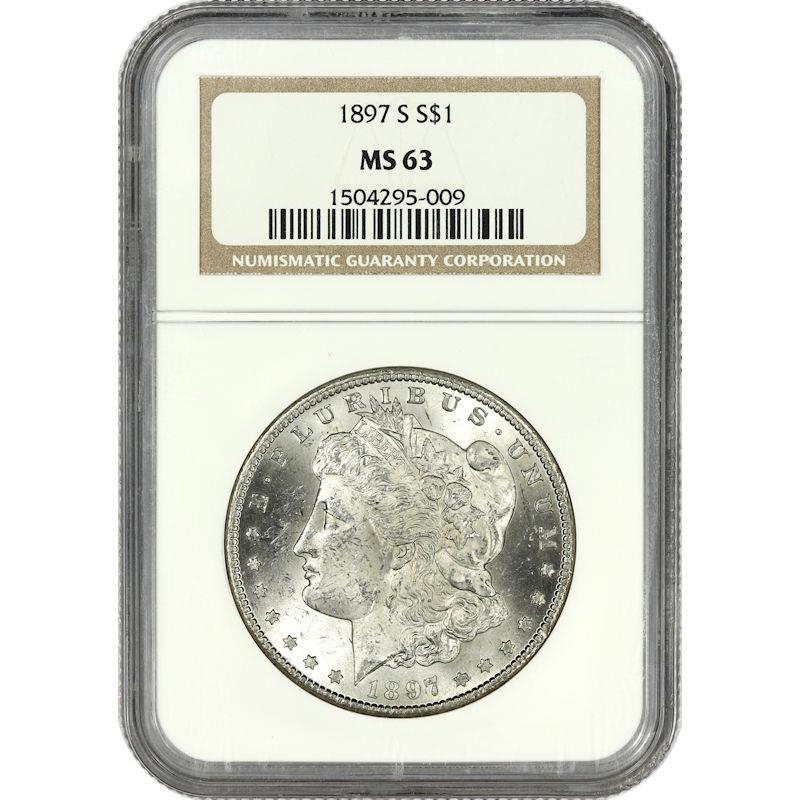 1897-S Morgan Dollar $1 NGC MS63 