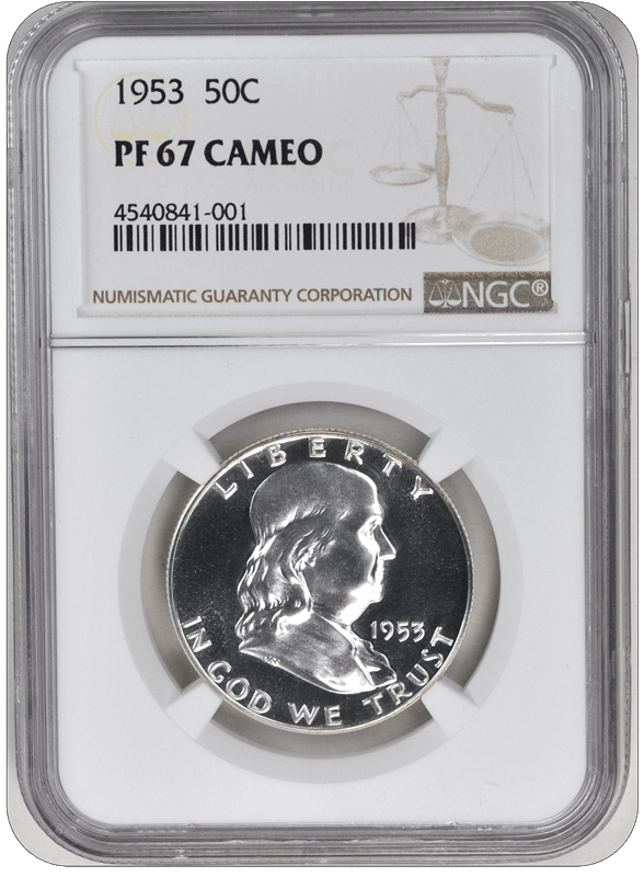 1953 Franklin Half Dollar NGC (99) PF 67