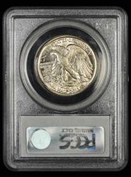 1944 50C Mint Error Tilted Partial Collar Strike PCGS AU55