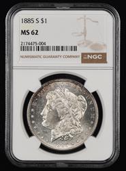 1885 S $1 NGC MS 62