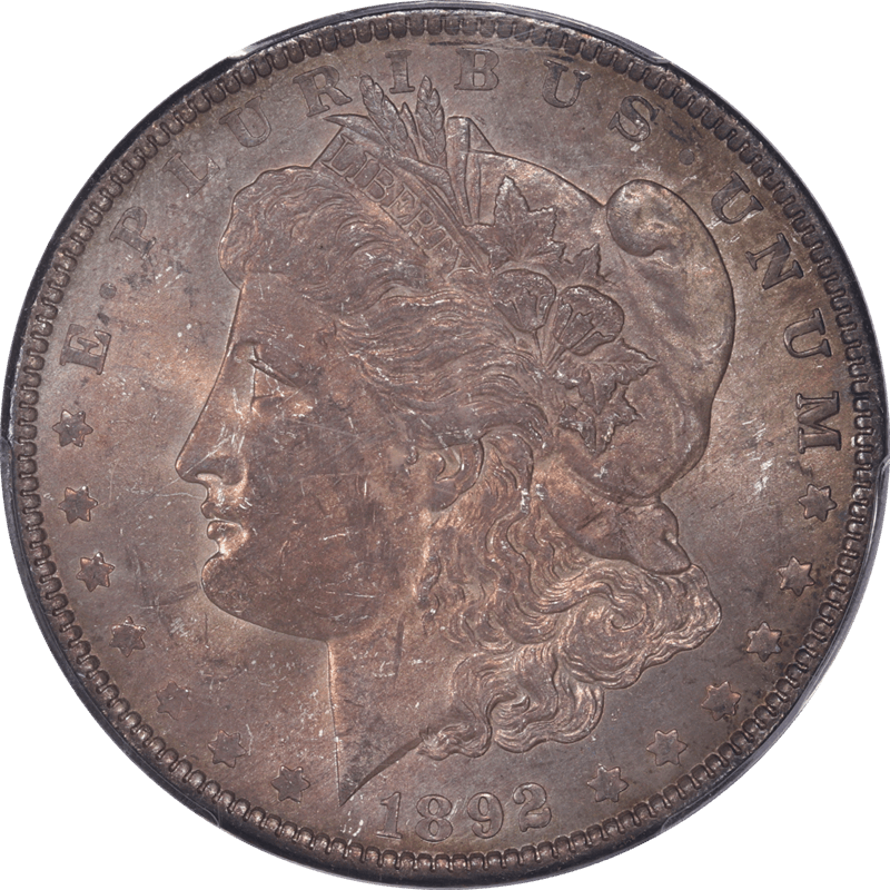 1892 Morgan Silver Dollar $1 PCGS MS63