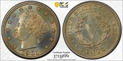 1901 5C PCGS PR 67+