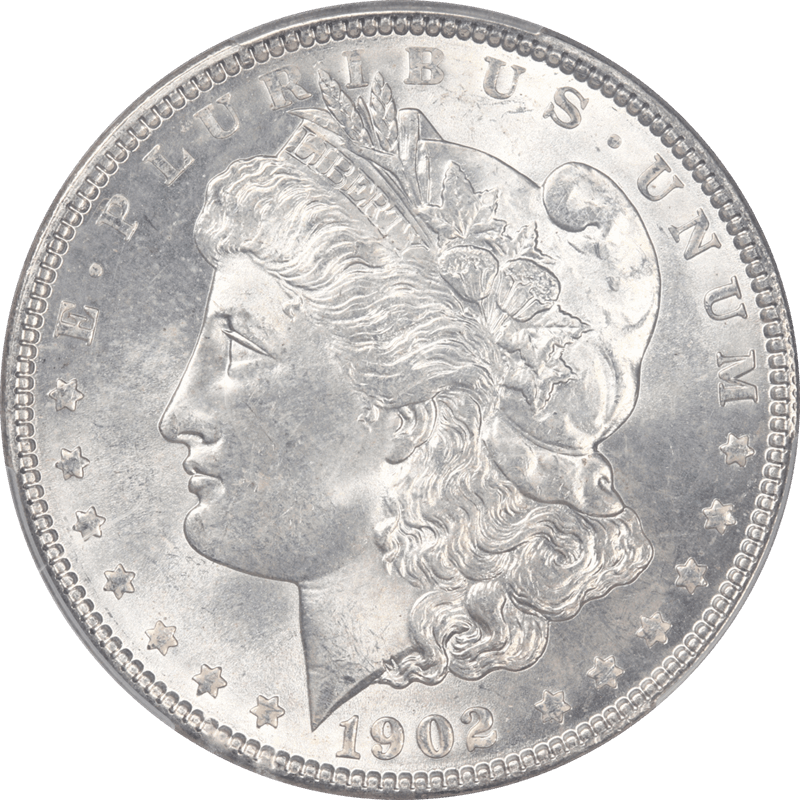 1902 Morgan Silver Dollar $1 PCGS MS66 - Lustrous, White
