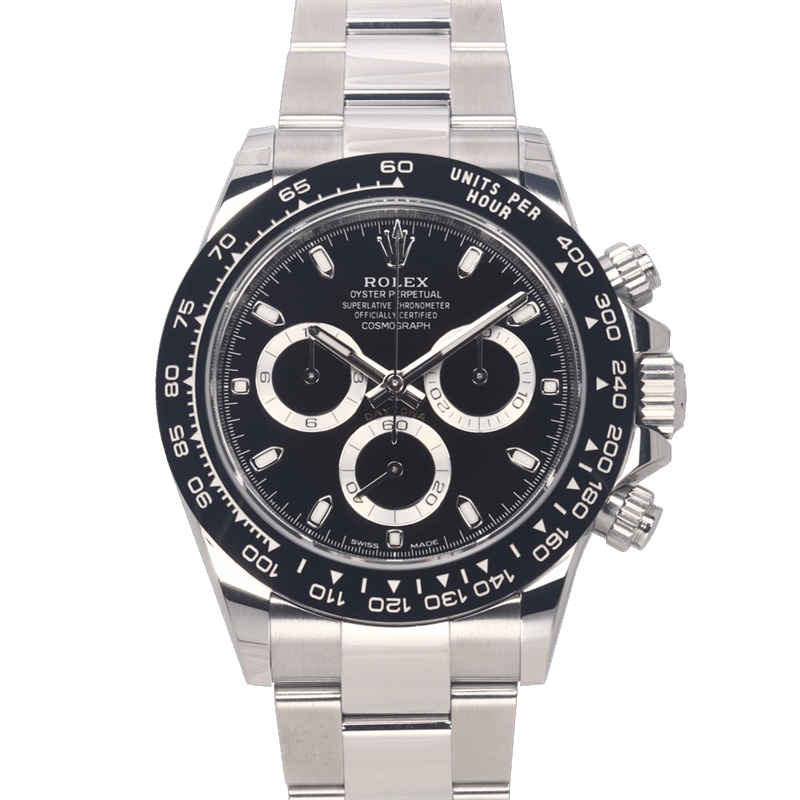 Rolex 40mm Daytona 116500LN-0002 Black Dial on Stainless Steel Watch Complete with 2022 Card