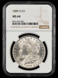 1889 O $1 NGC MS 64