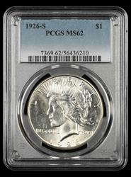 1926 S $1 PCGS MS62