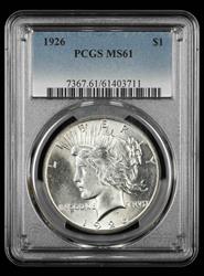 1926 $1 PCGS MS 61