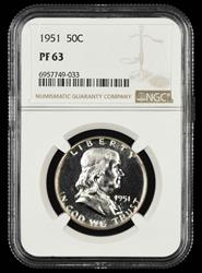 1951 50C NGC PF 63