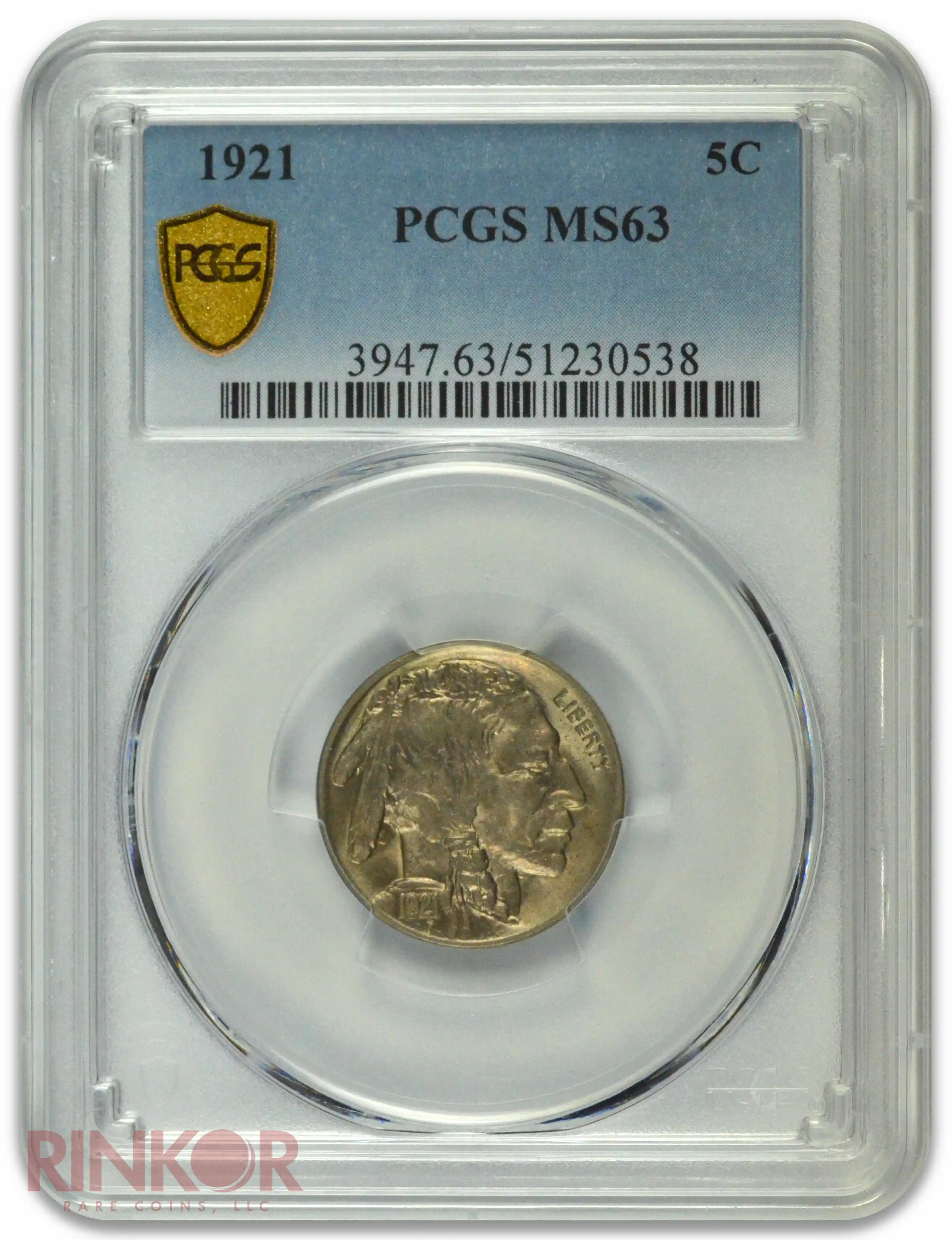 1921 Buffalo Nickel PCGS MS 63