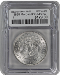 1888 Morgan ICG MS 64