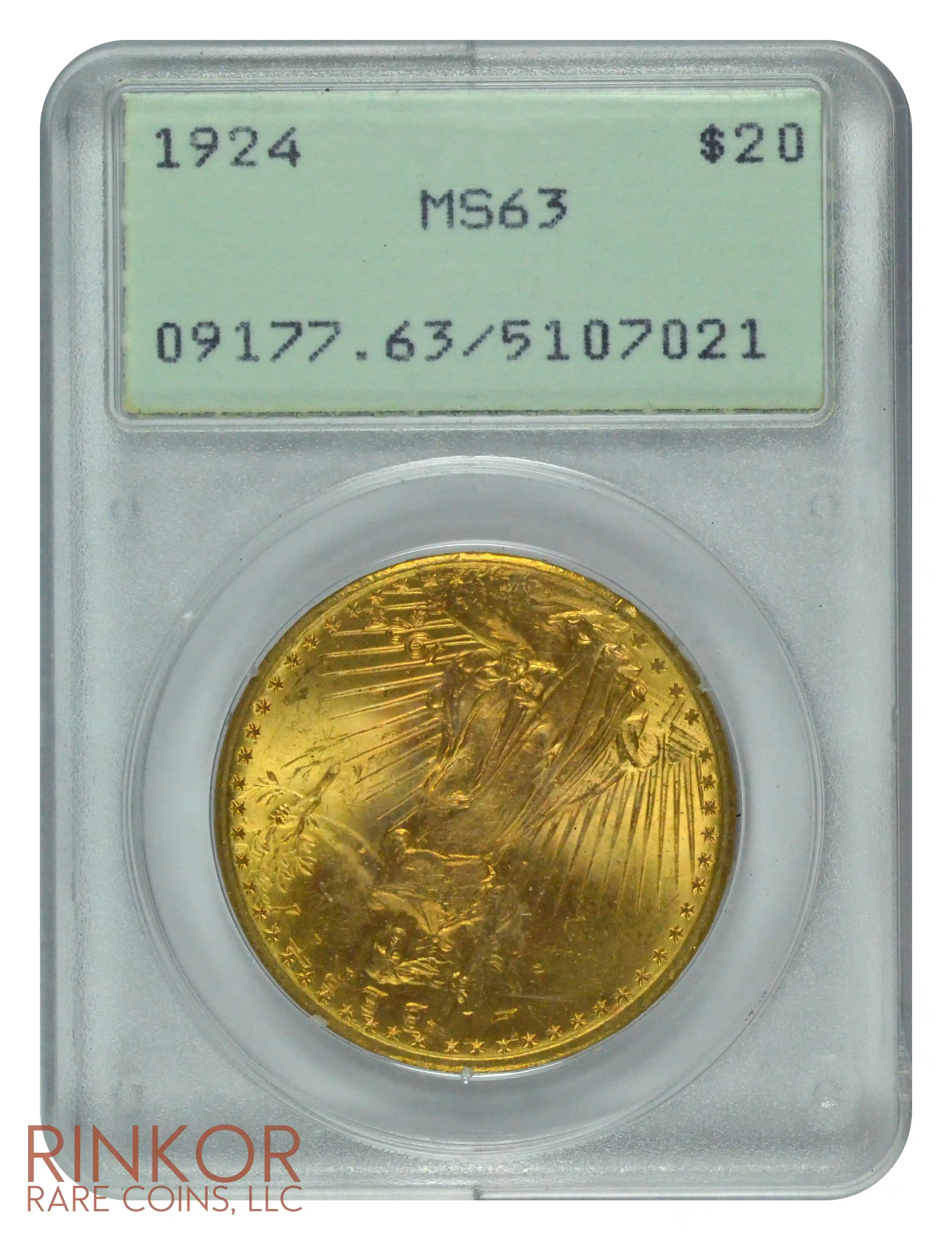 1924 St. Gaudens $20 PCGS MS 63