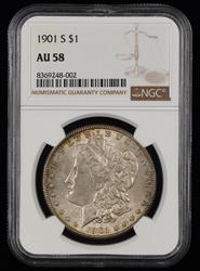 1901 S $1 NGC AU-58