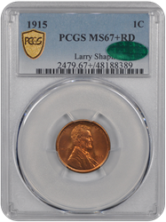 1915 Lincoln PCGS CAC RD 67+