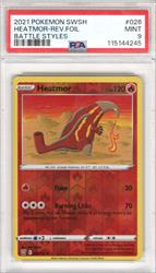 2021 Pokemon SWSH Battle Styles Heatmor Rev Foil #026 PSA Mint 9 
