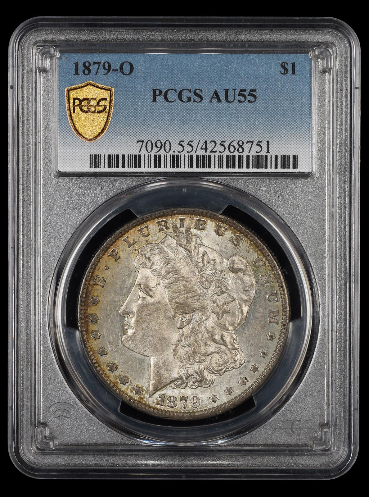 1879-O $1 Reverse Attractively Toned PCGS AU-55