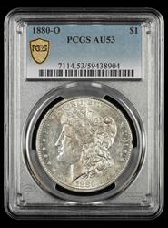 1880 O $1 PCGS AU53