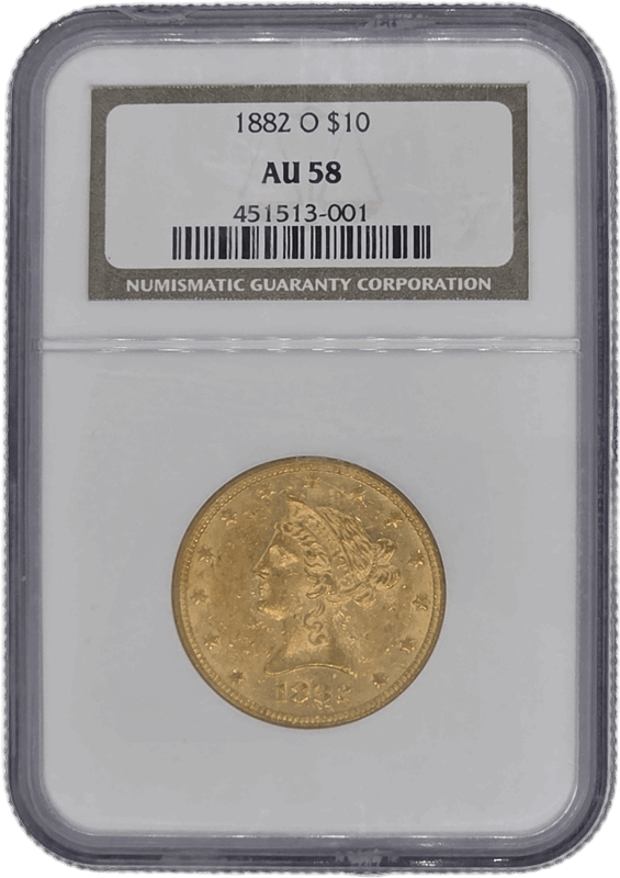 1882-O Liberty Head NGC AU58