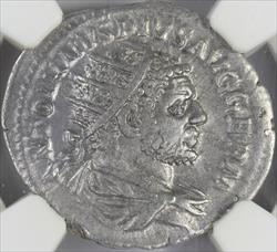 Roman Empire Caracalla Double Denarius NGC XF 