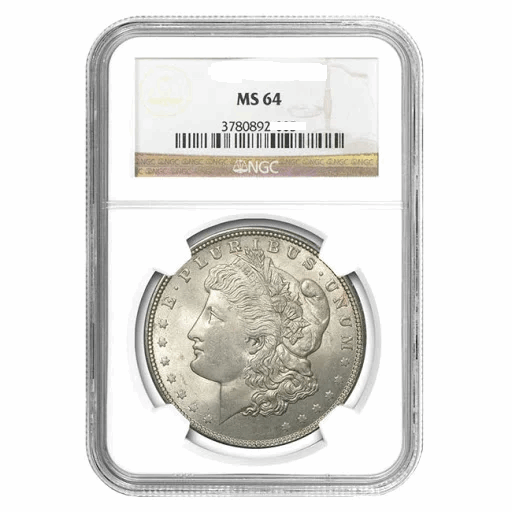 Common Date $1 Morgan Silver Dollar NGC MS64 