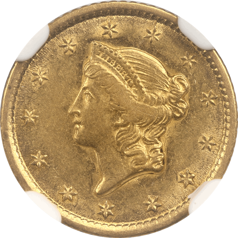 1852-O Liberty $1 Gold Dollar NGC AU 55 - Nice Original Coin