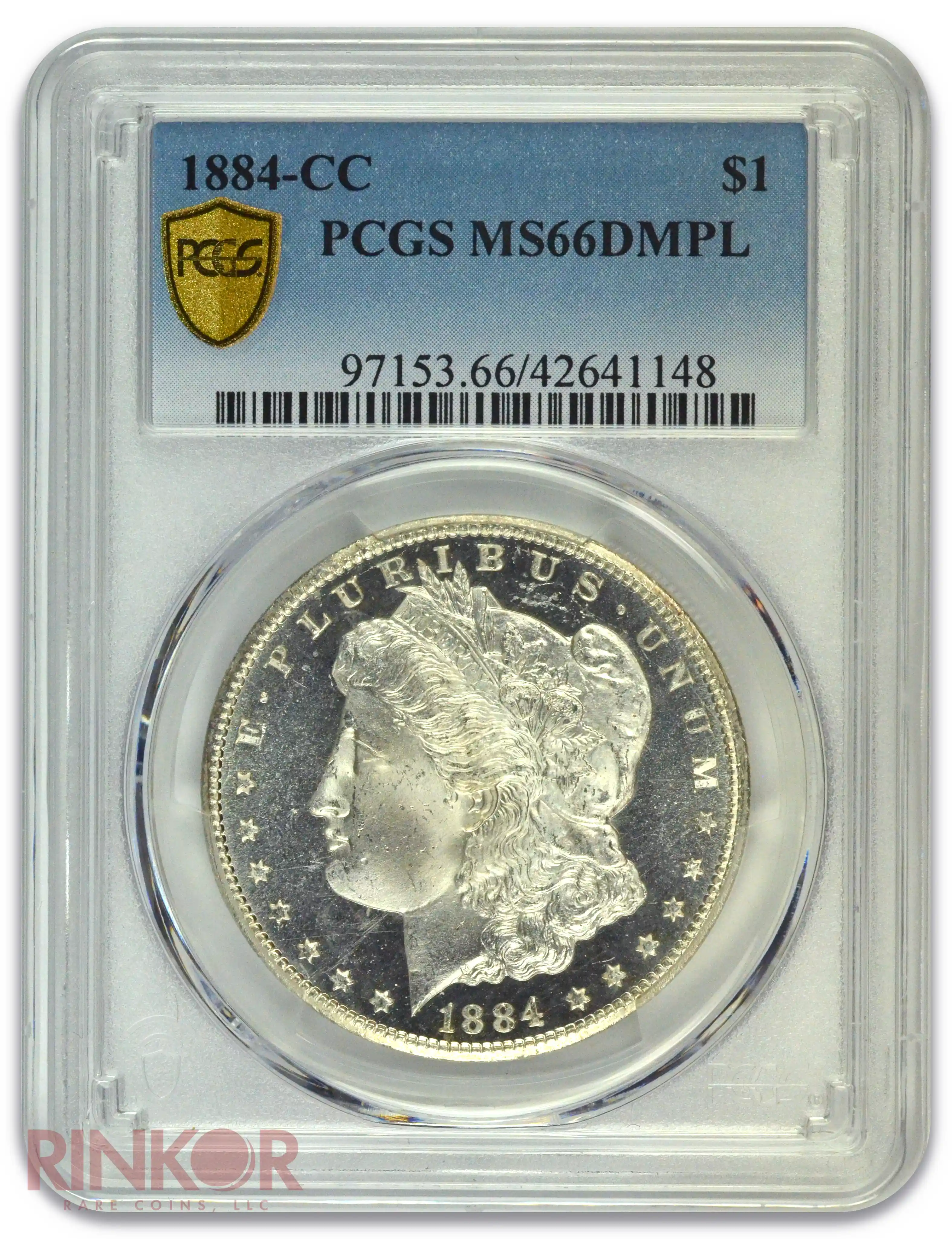 1884-CC $1 Morgan Dollar PCGS MS 66 DMPL