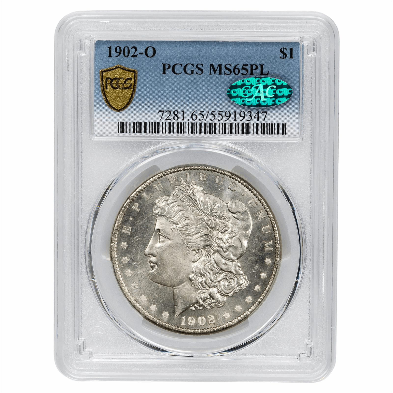 1902-O Morgan Dollar $1 PCGS MS 65 PL CAC