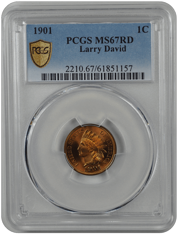 1901 Indian Head PCGS RD 67