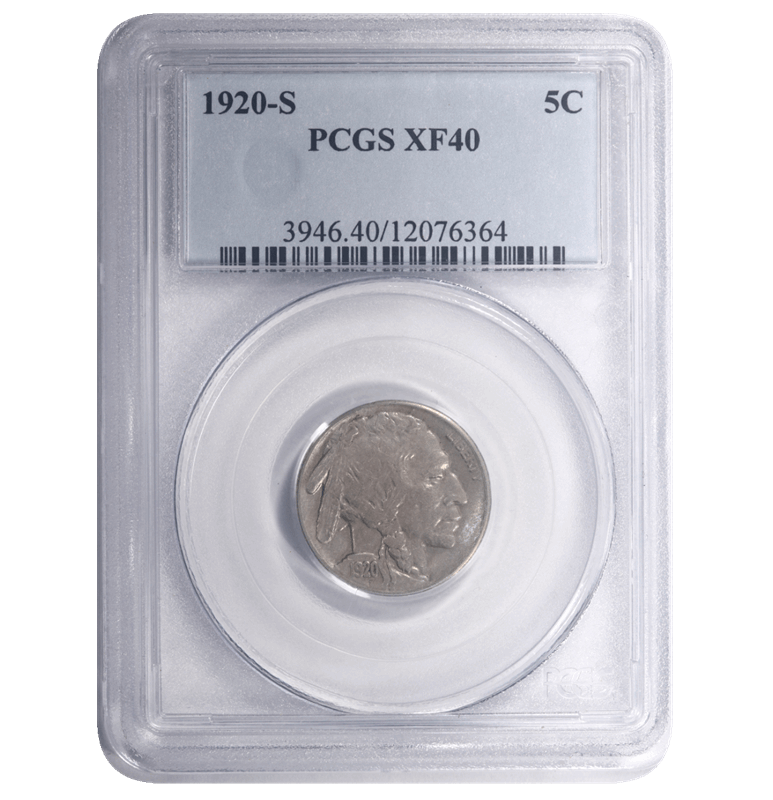 1920-S Buffalo Nickel, PCGS XF40 - Nice Original Coin