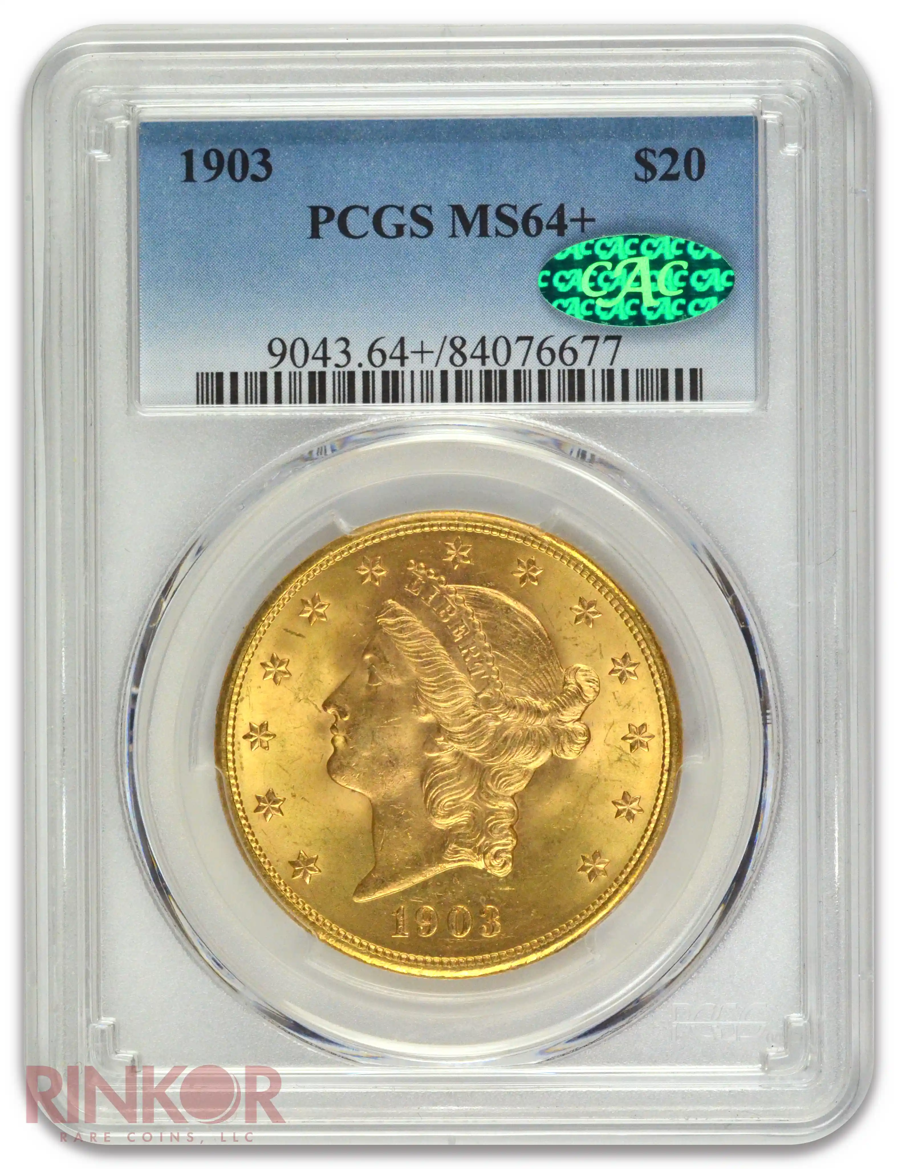 1903 $20 Liberty Head PCGS MS 64+ CAC
